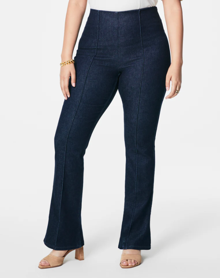 Spanxshape Everywear Zero Waistband Micro Flare Jeans - Raw Indigo Wash - Gabrielle's Biloxi