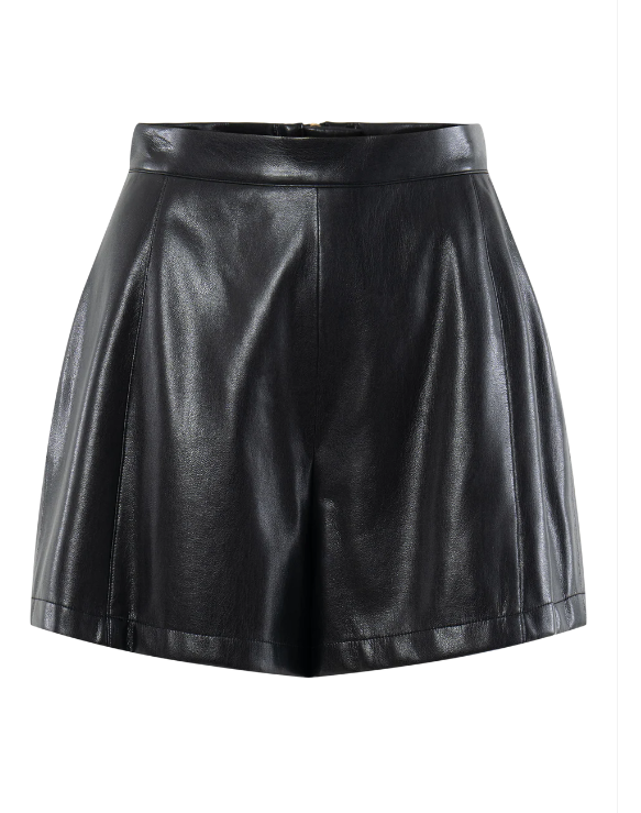 Emily McCarthy Tailored Short - Black Vegan Leather - Gabrielle's Biloxi