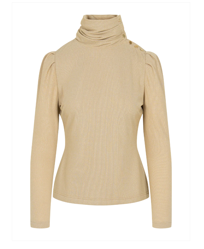 Emily McCarthy Tessa Top - Metallic Gold Knit - Gabrielle's Biloxi