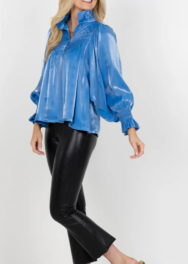 Emily McCarthy Charlotte Top - Sapphire - Gabrielle's Biloxi