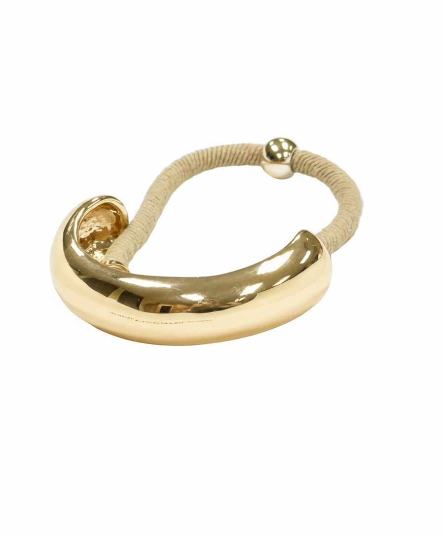 Leah Single Small Bar Pony Holder - Gold - Gabrielle's Biloxi