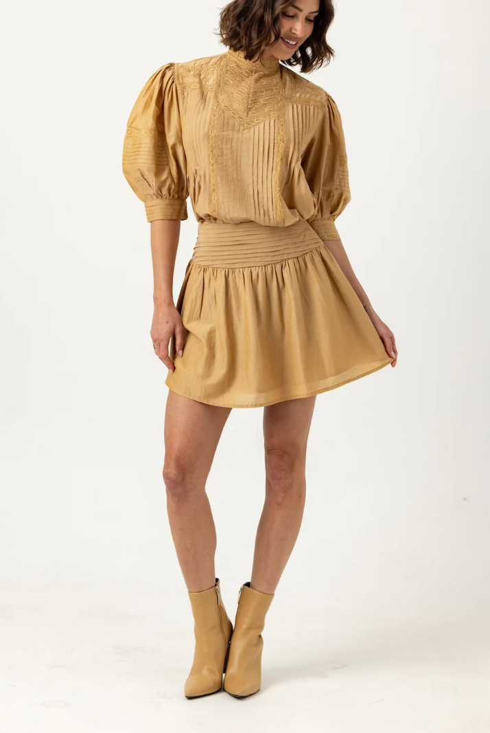 Sundays Madeline Skirt - Brushed Gold - Gabrielle's Biloxi