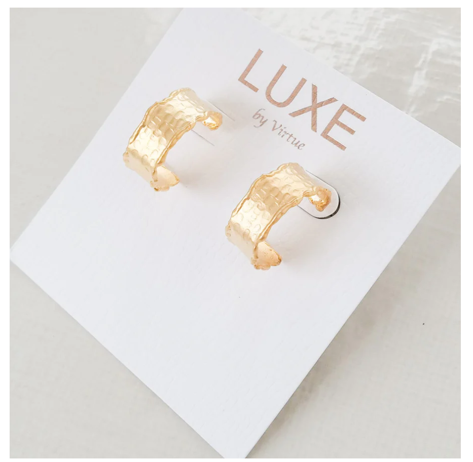 The Mary Mini Luxe Wavy Ribbon Hoops