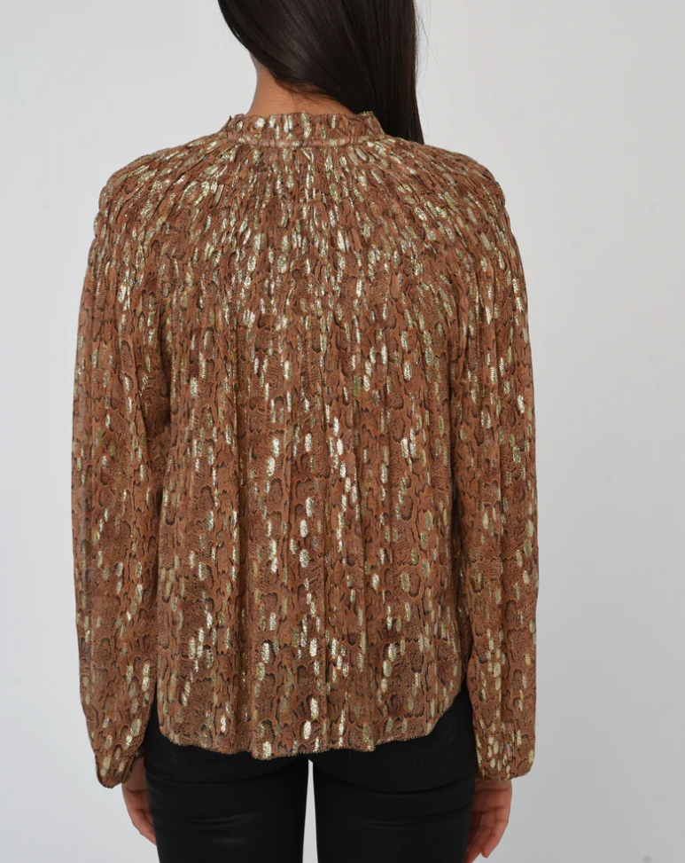 Love the Label Meredith Top - Cavalier Python Print
