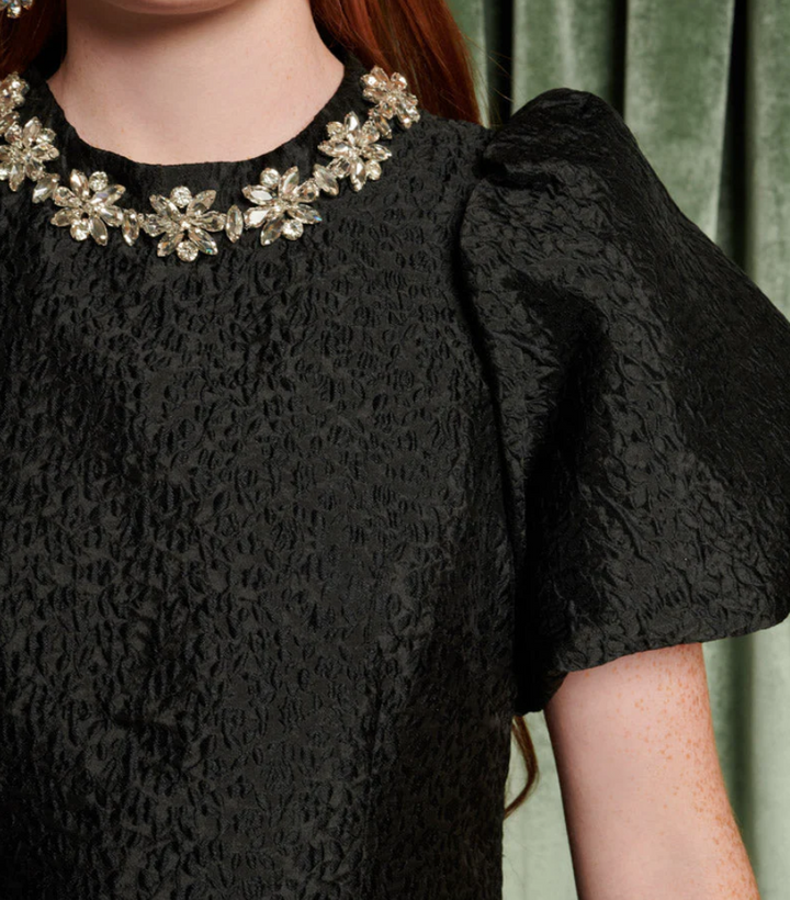 Sister Jane Viola Jacquard Midi Dress - Black