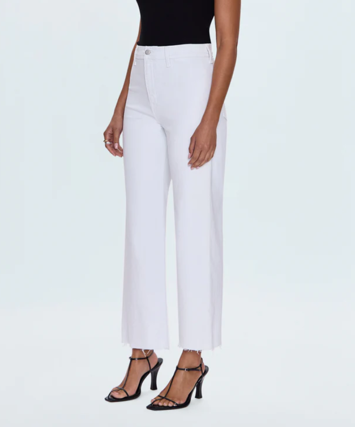 Pistola Penny Crop High Rise Wide Leg  - Blizzard