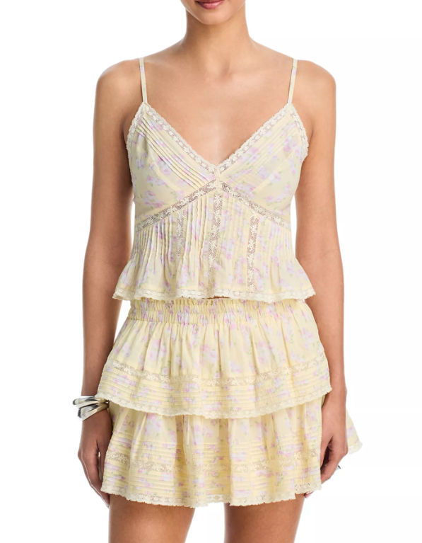 Love Shack Fancy Elsette Top - Lemon Spritz - Gabrielle's Biloxi