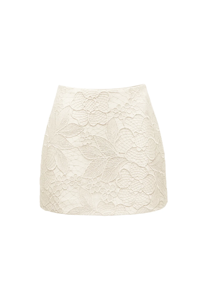 Amanda Uprichard Miles Skort - Chalk - Gabrielle's Biloxi