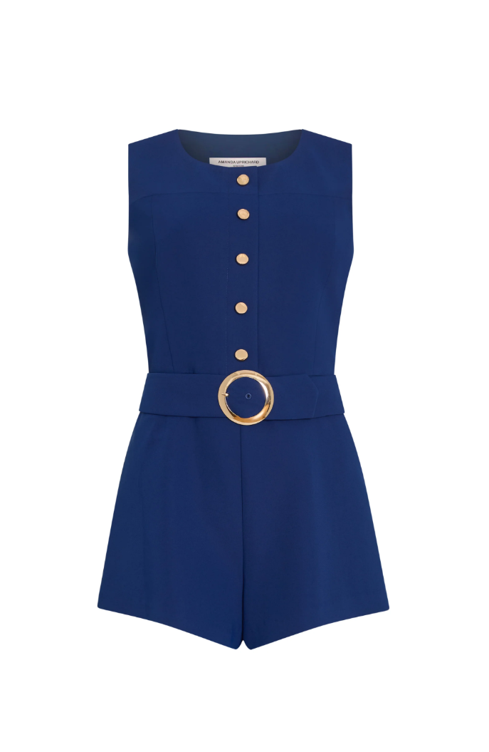 Amanda Uprichard Fontaine Romper - Navy - Gabrielle's Biloxi
