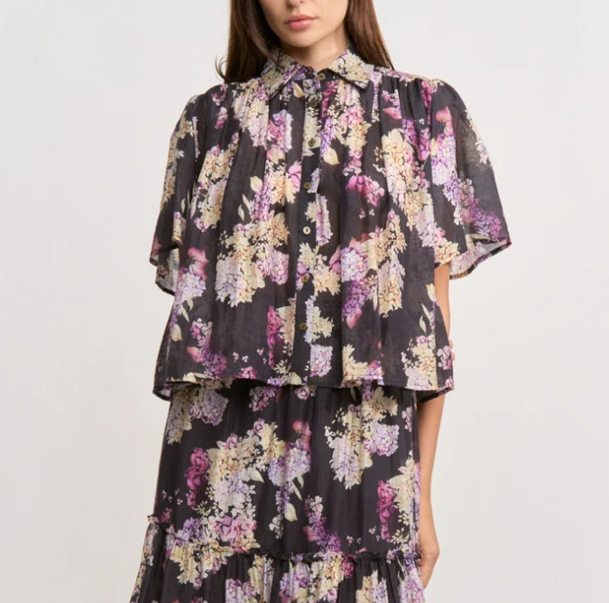 En Saison Katie Top - Black Multi