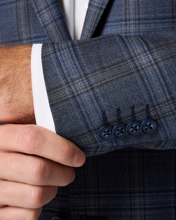 Mizzen+Main Lavelle Blazer - Navy Multi Windowpane - Gabrielle's Biloxi