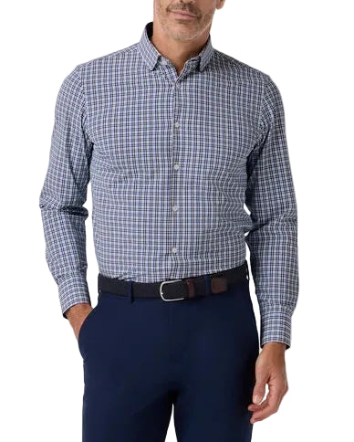 Mizzen+Main Classic Leeward LS Dress Shirt - Espresso Doug Plaid - Gabrielle's Biloxi