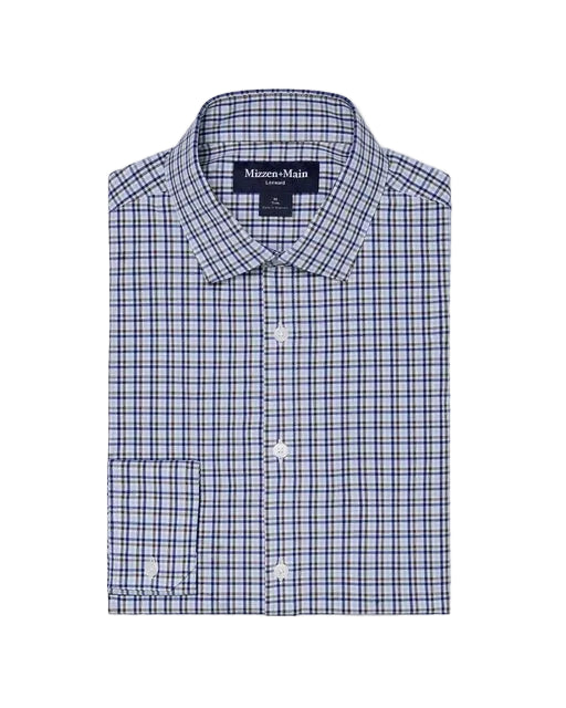Mizzen+Main Classic Leeward LS Dress Shirt - Espresso Doug Plaid - Gabrielle's Biloxi