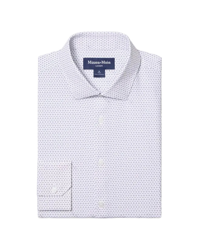 Mizzen+Main Leeward	Trim LS Dress Shirt - Passion Purple Multi Diamond - Gabrielle's Biloxi