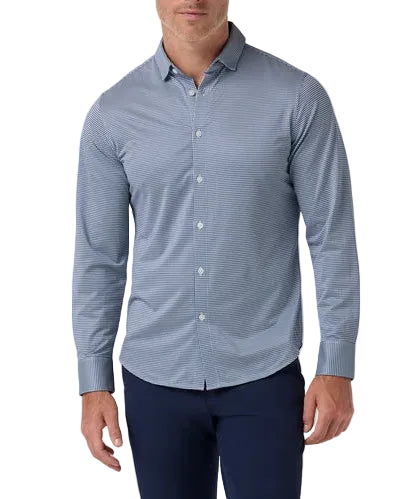 Mizzen+Main Halyard LS No Tuck Dress Shirt - Navy Peter Gingham - Gabrielle's Biloxi