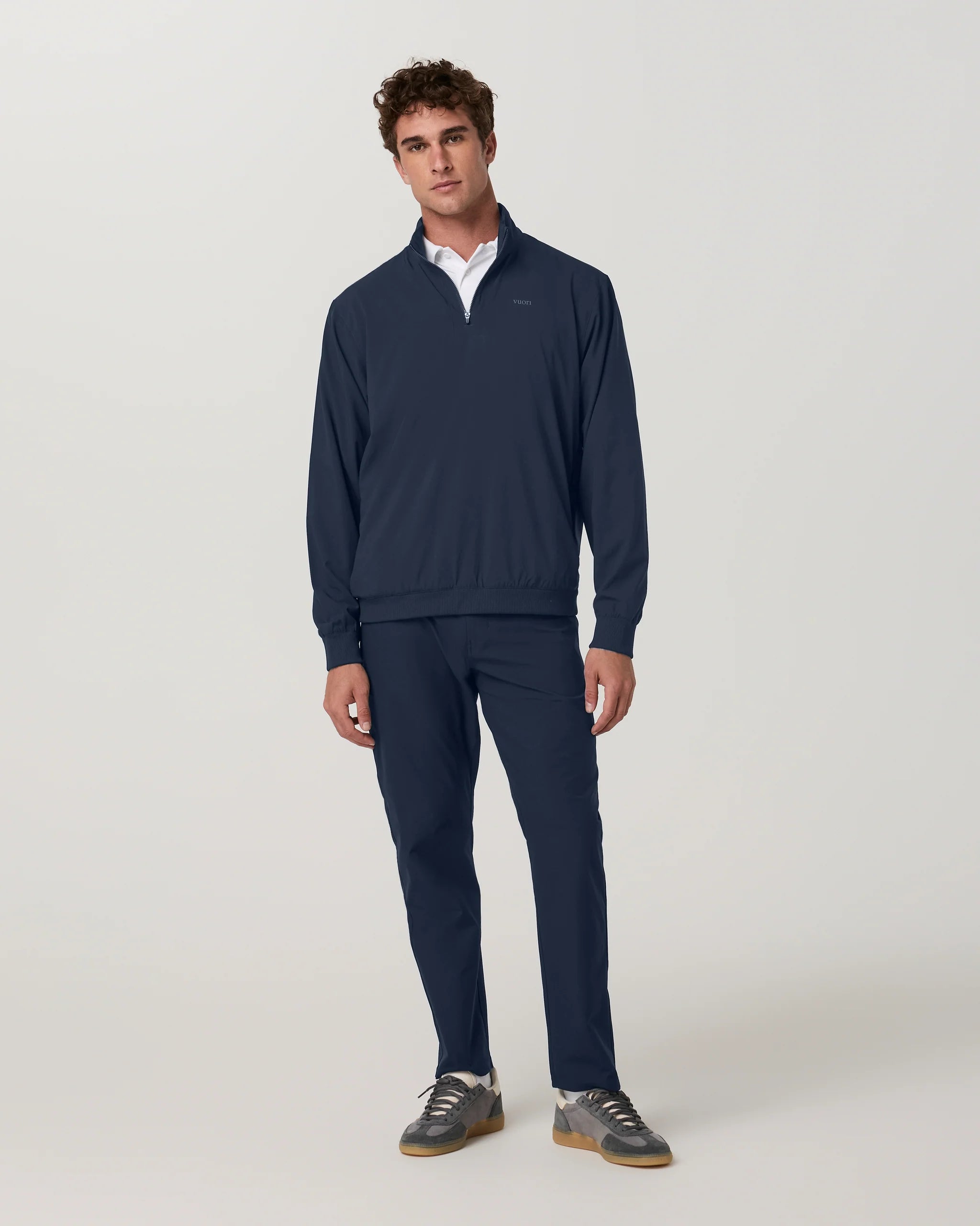 Vuori Venture 1/4 Zip - Ink Linen Texture
