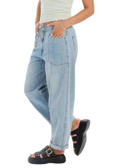 Daze Villa Drawstring Barrel Leg - Wild Card - Gabrielle's Biloxi