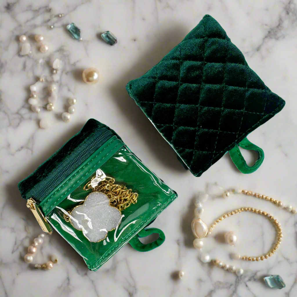 PurseN Getaway Jewelry Case - Emerald Velvet - Gabrielle's Biloxi