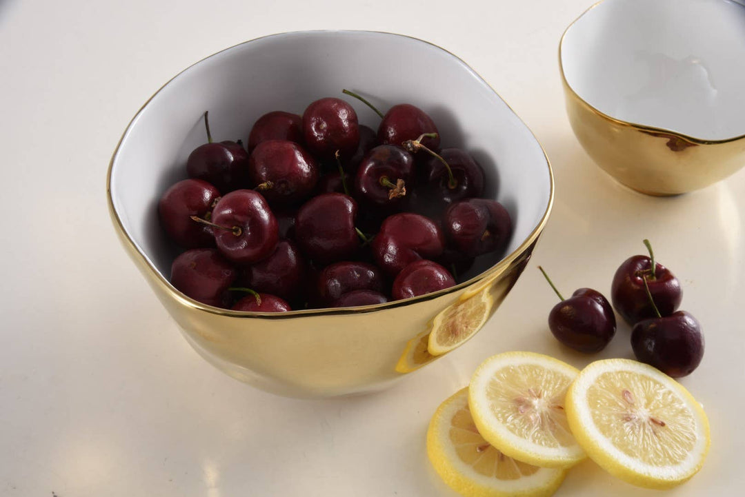 Pampa Bay Medium Bowl - Gold Bottom - Gabrielle's Biloxi