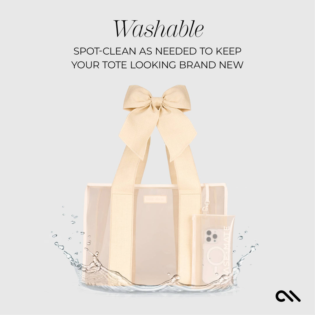 Bow Beach Tote - Ecru Raffia - Gabrielle's Biloxi