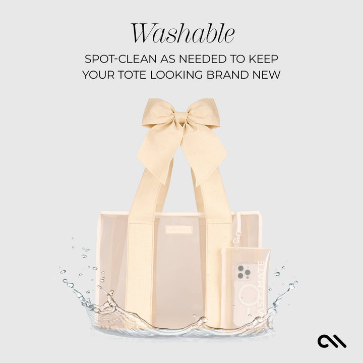Bow Beach Tote - Ecru Raffia - Gabrielle's Biloxi