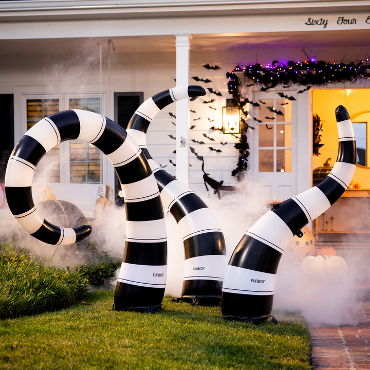 Black and White Halloween Lawn Snakes - Gabrielle's Biloxi