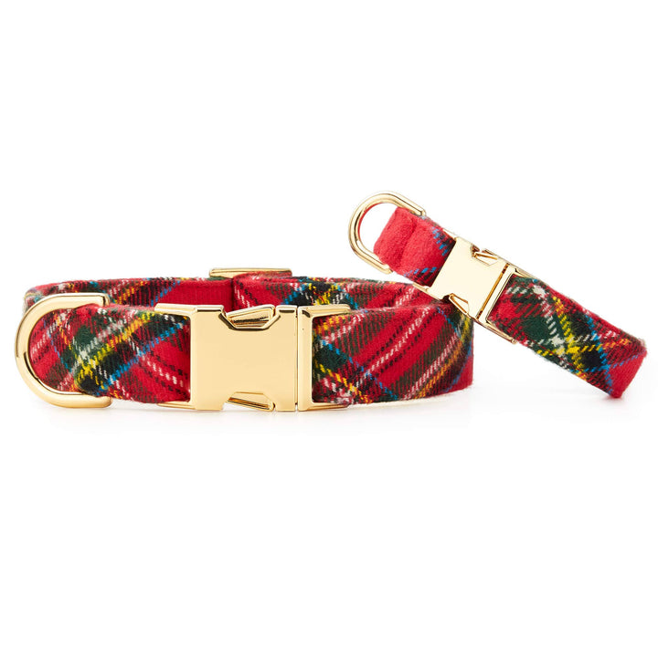 Tartan Plaid Flannel Holiday Dog Collar - Gabrielle's Biloxi