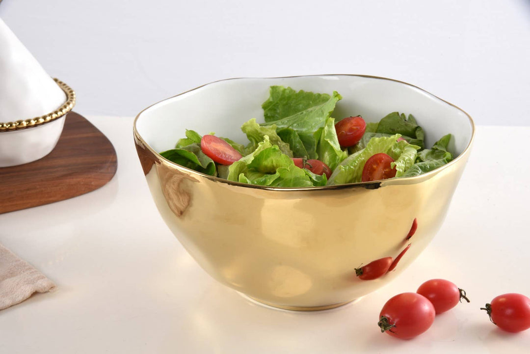 Pampa Bay Large Bowl - Gold Bottom - Gabrielle's Biloxi