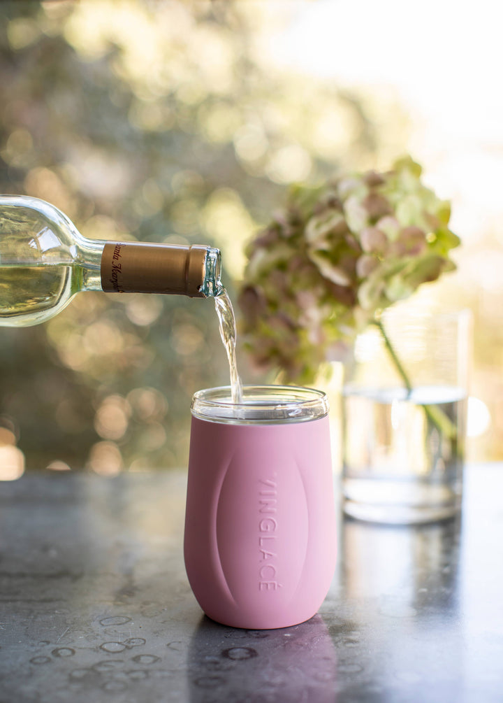 VineGlace Rose Stemless Wine Glass - Gabrielle's Biloxi