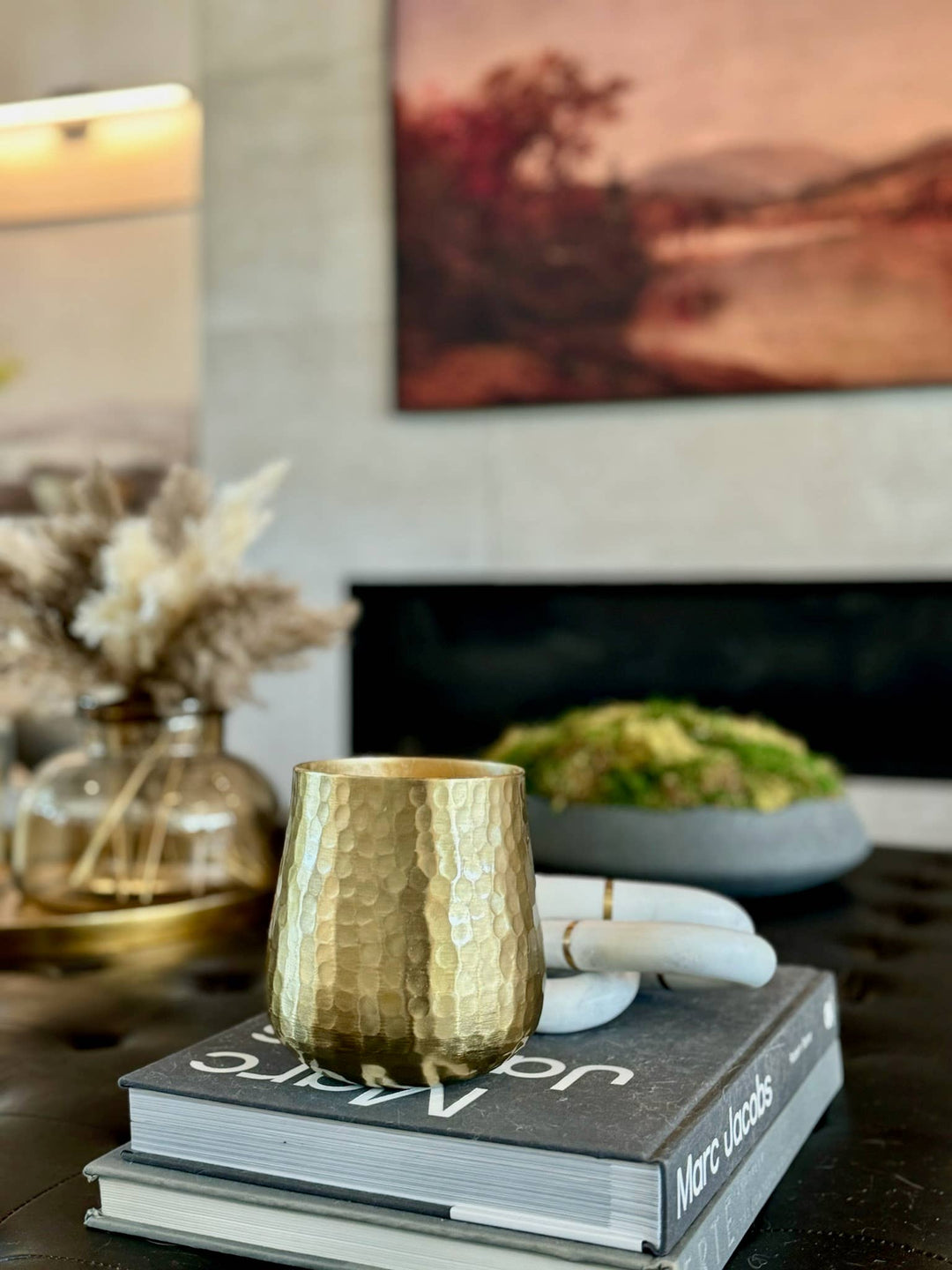 Gold Hammered Soy Candle - Vanilla Brûlée - Gabrielle's Biloxi