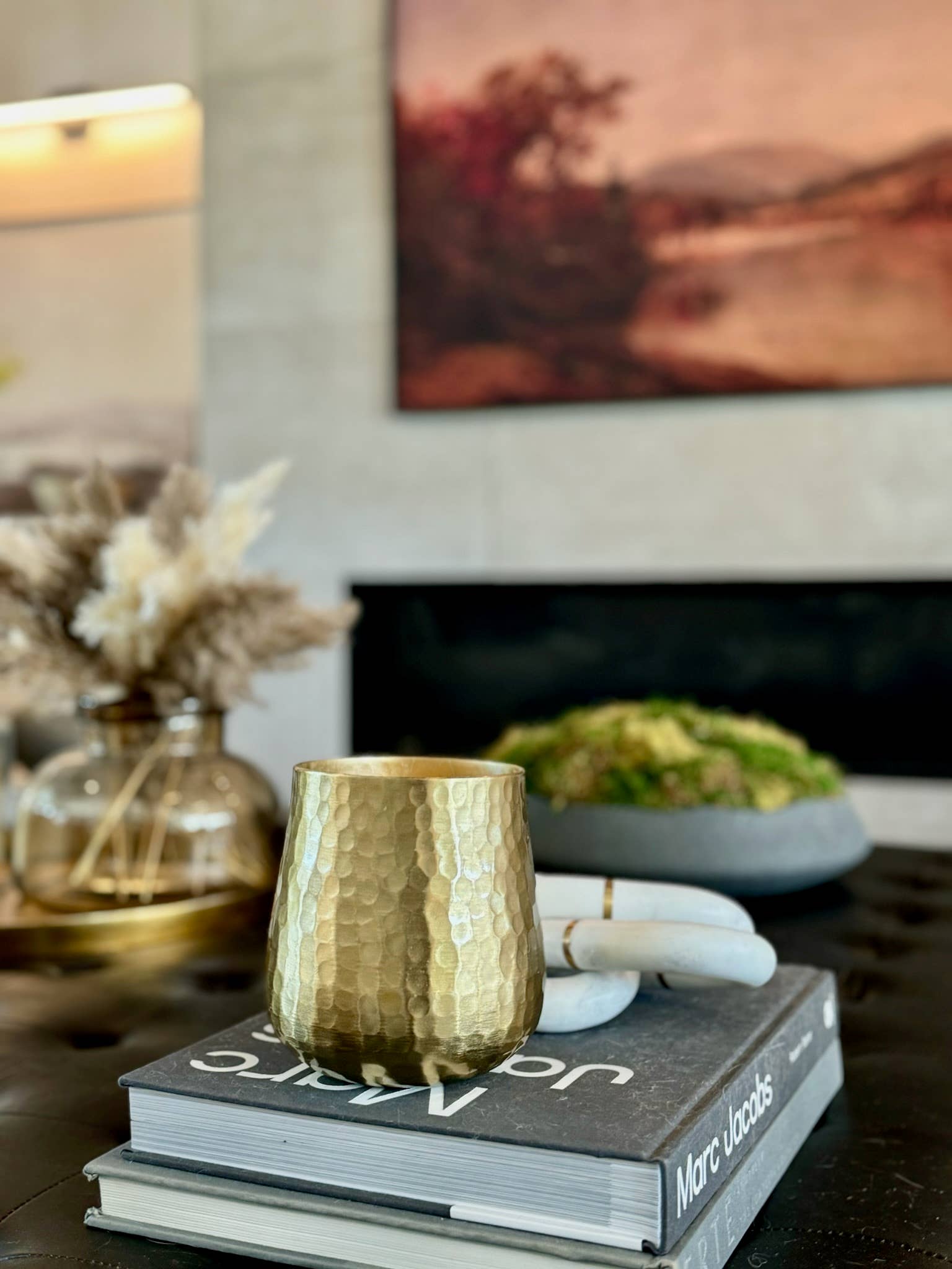 Gold Hammered Soy Candle - Vanilla Brûlée - Gabrielle's Biloxi