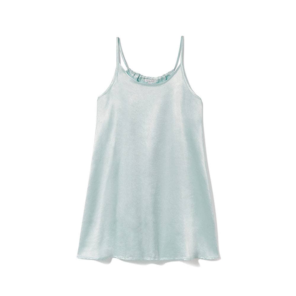 PJ Harlow Anne Satin Top - Aqua - Gabrielle's Biloxi