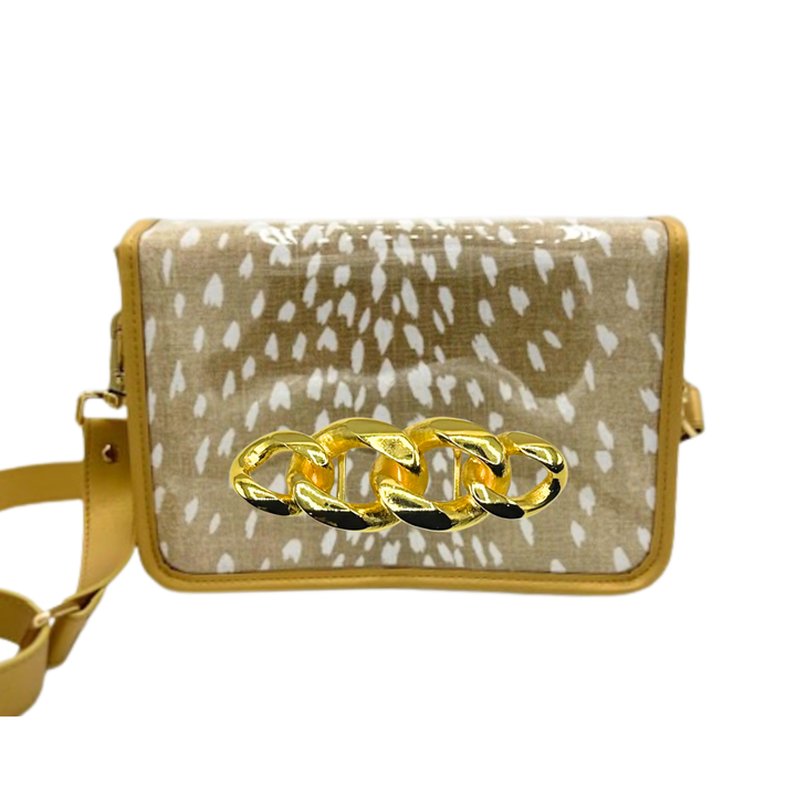 Antelope Clear Stadium Bag w/ Gold Chain LInk - Gabrielle's Biloxi