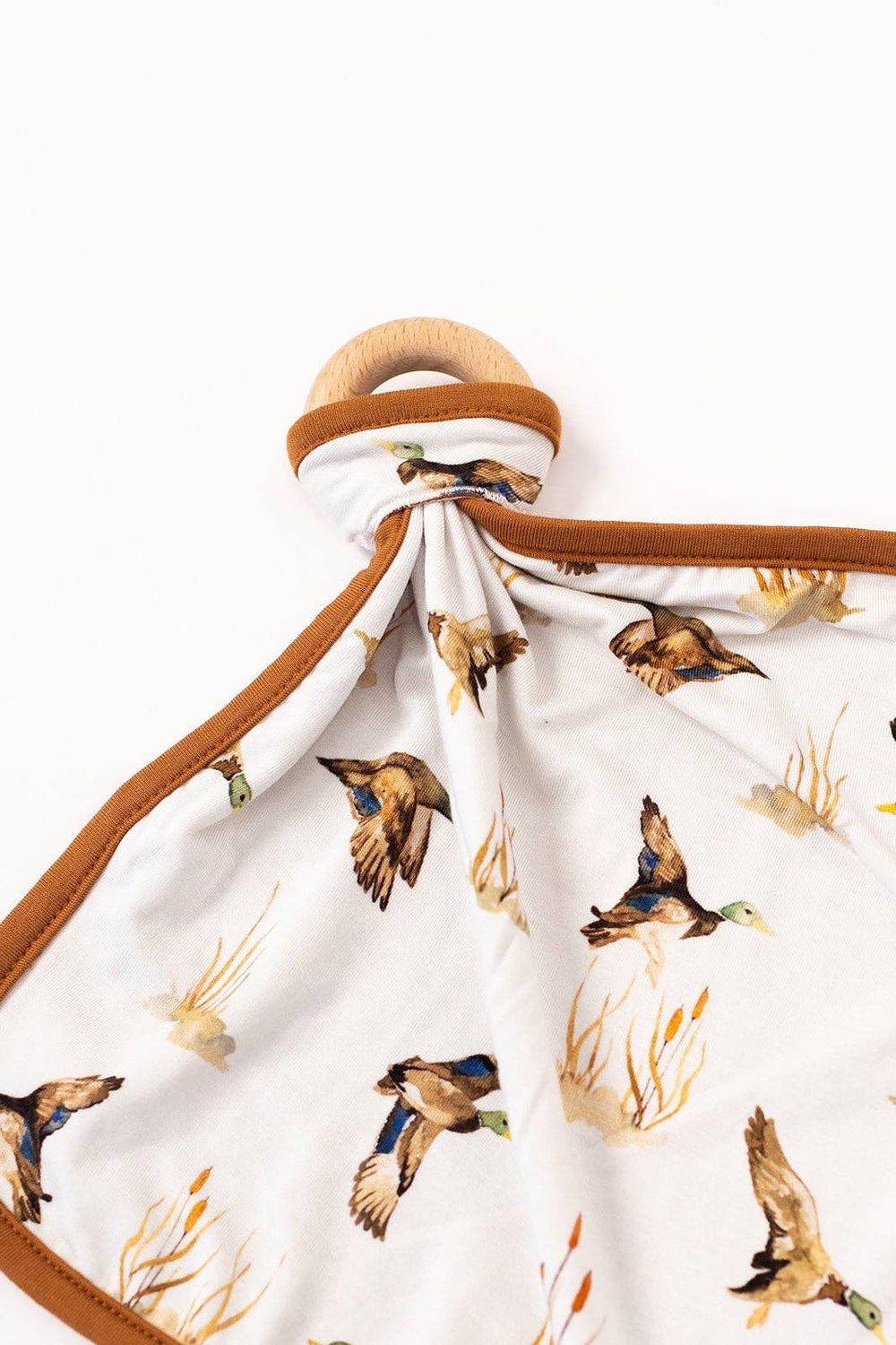 Ducks Bamboo Lovie with Wooden Ring - Gabrielle's Biloxi