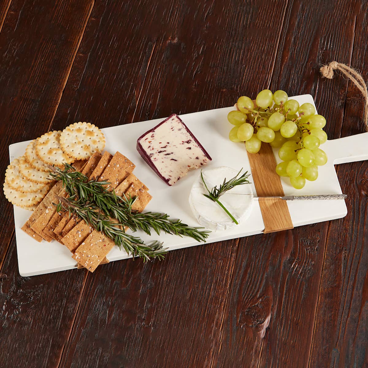 Etu Home Mod Charcuterie Cheese Board, Small Rectangle, White - Gabrielle's Biloxi