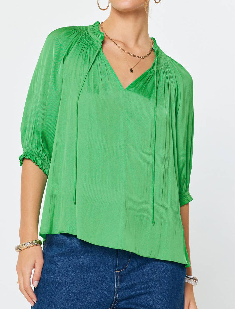 Angelica Pleated Top - Gabrielle's Biloxi