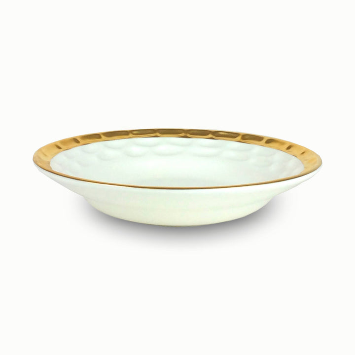 Truro Rimmed Dinner Bowl - Gold - Gabrielle's Biloxi