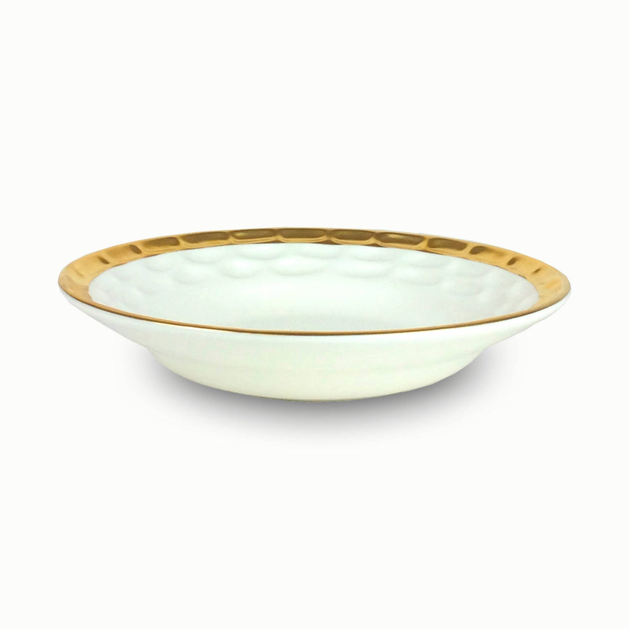 Truro Rimmed Dinner Bowl - Gold - Gabrielle's Biloxi