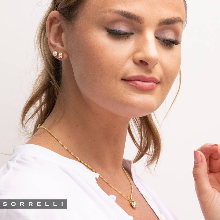 Sorrelli Freshwater Pearl 10K Stud Earrings - Bright Gold - Gabrielle's Biloxi