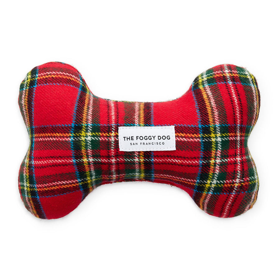 Tartan Plaid Flannel Holiday Dog Squeaky Toy - Gabrielle's Biloxi