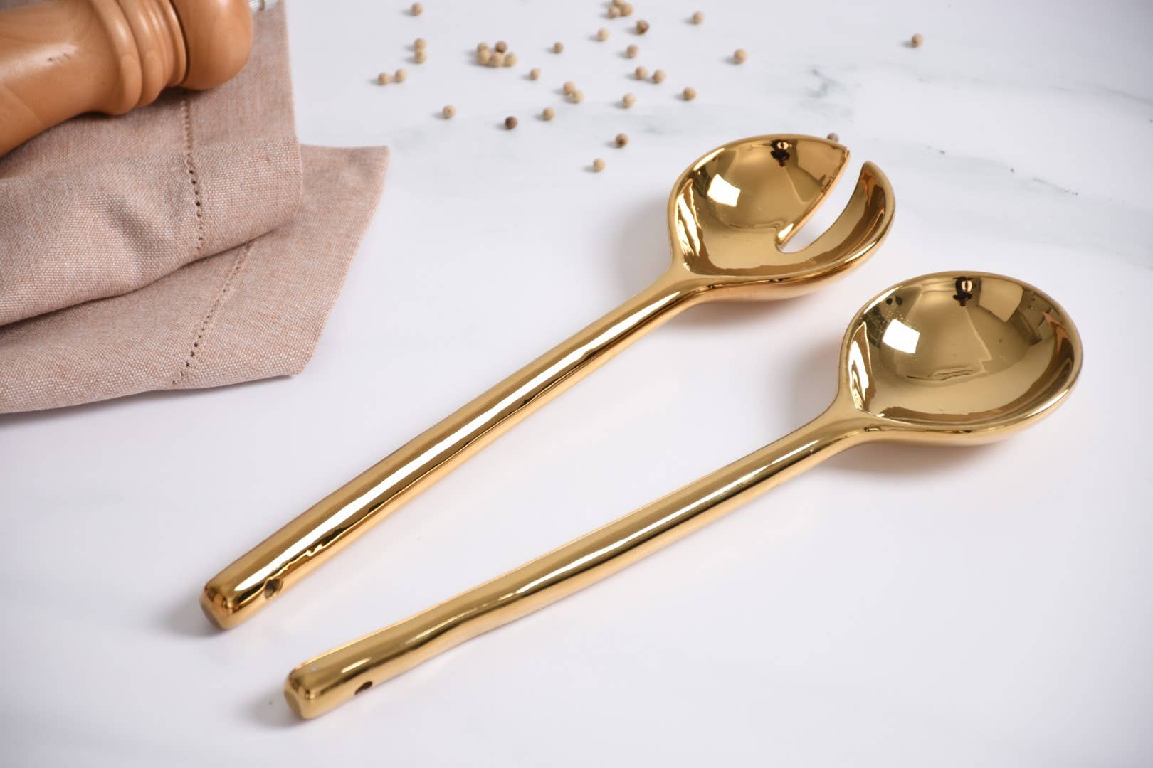 Pampa Bay Salad Servers - Gold - Gabrielle's Biloxi