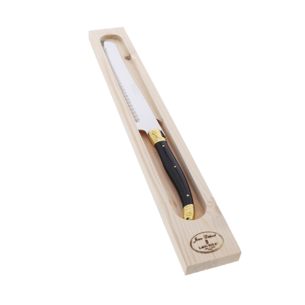 Jean Dubost Bread Knife in Black and Brass - Gabrielle's Biloxi