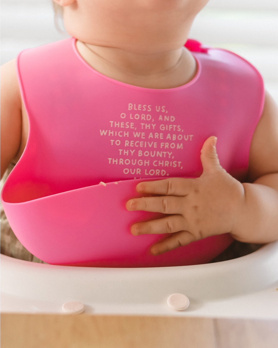 Catholic Meal Blessing Bib | BPA Free Bib | Gift For Baby - Gabrielle's Biloxi