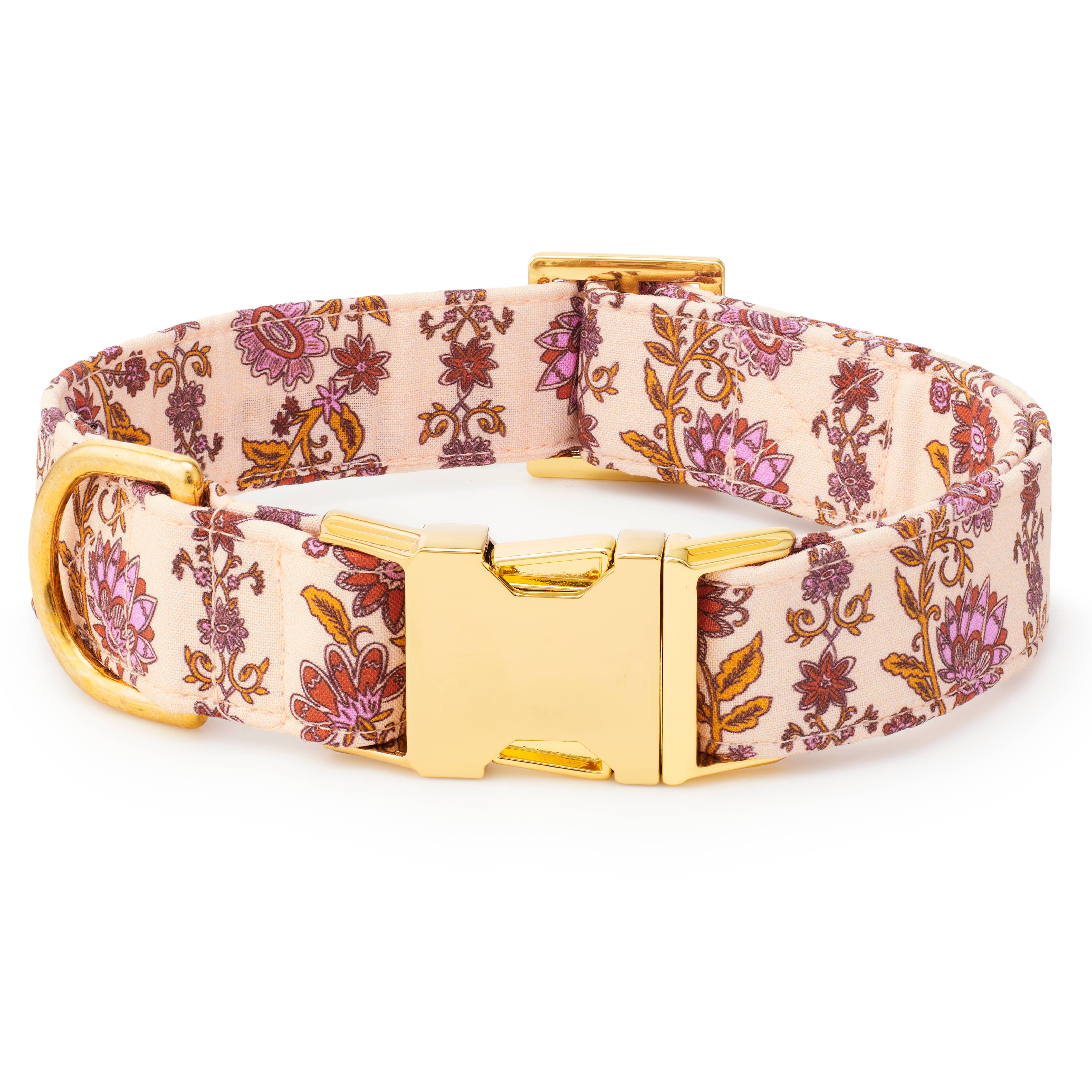 Blockprint Floral Dog Collar