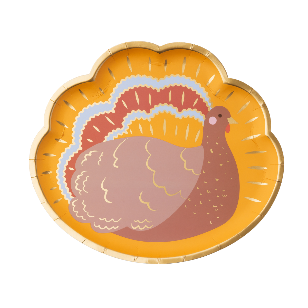 Turkey Shaped Thanksgiving Plates (Set of 8) - Gabrielle's Biloxi
