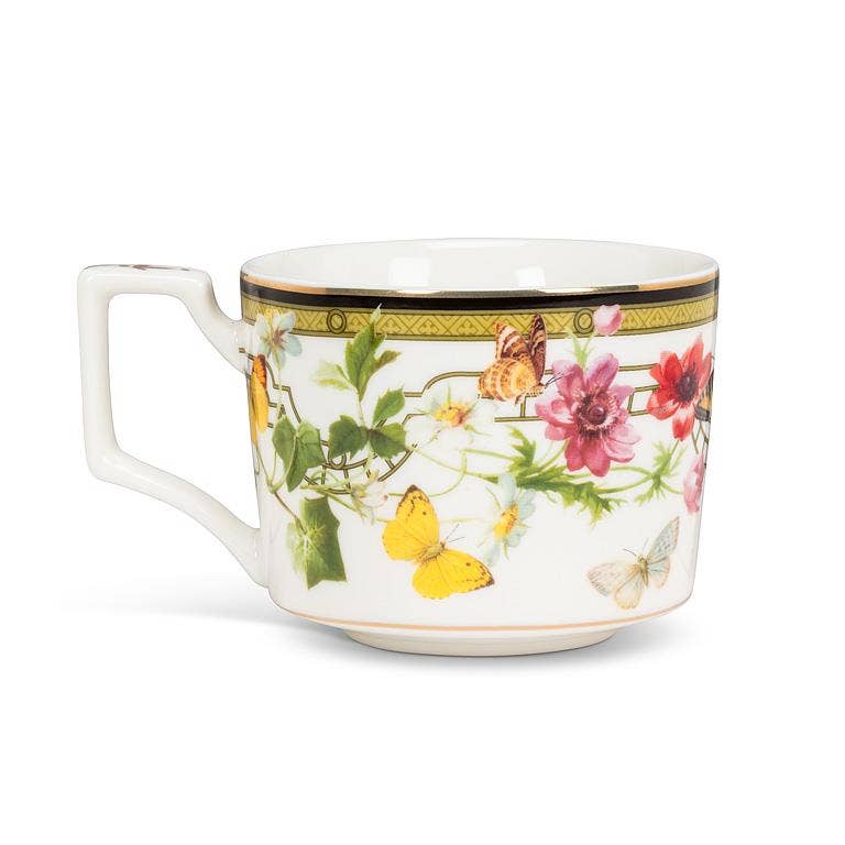 Butterfly Garden Cup & Saucer3"H(8oz) - Gabrielle's Biloxi