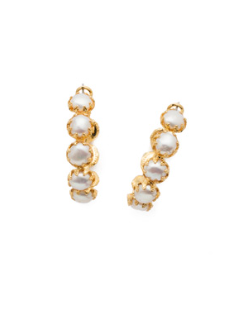 Sorrelli Alvina Hoop Earrings - Modern Pearl - Gabrielle's Biloxi