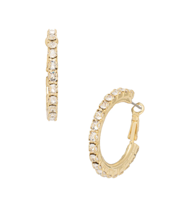 Sorrelli Amber Hoop Earrings - Crystal - Gabrielle's Biloxi