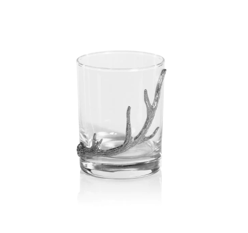 Davos Rock Glass w/ Pewter Antler - Gabrielle's Biloxi