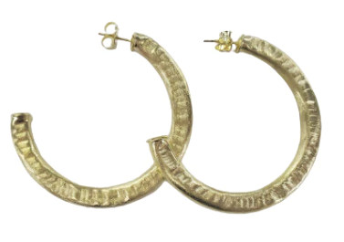 Sheila Fajl Small Arlene Hoops - Brushed Gold - Gabrielle's Biloxi